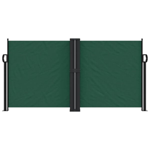 vidaXL Retractable Side Awning Dark Green 120x1200 cm