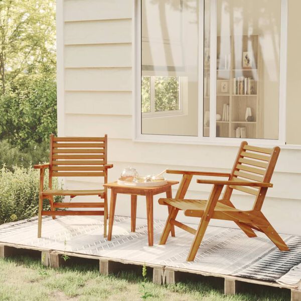 vidaXL Garden Chairs 2 pcs Solid Acacia Wood