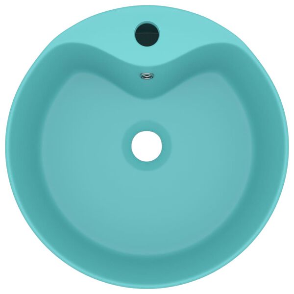 vidaXL Luxury Wash Basin with Overflow Matt Light Green 36x13 cm Ceramic