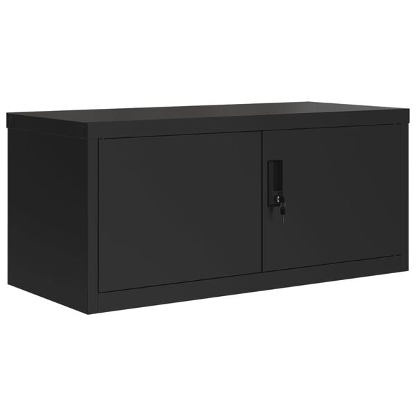vidaXL File Cabinet Black 90x40x240 cm Steel