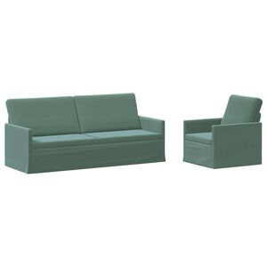 vidaXL Sofa Set 2 pcs Sea Green Velvet