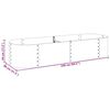 vidaXL Garden Raised Bed 240x80x44 cm Galvanised Steel Silver