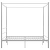 vidaXL Bed Frame with Canopy without Mattress White 160x200 cm Metal