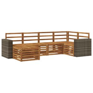 vidaXL Sectional Sofa Set 6 pcs Natural