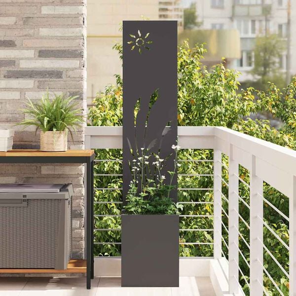 vidaXL Garden Privacy Screen Black 32 x 150 cm Cold-rolled steel