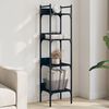 vidaXL Bookshelf 4-Tier Black 35x30x138.5 cm Engineered Wood