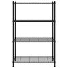 vidaXL 4-Tier Storage Shelf 90x35x137 cm Black 200 kg