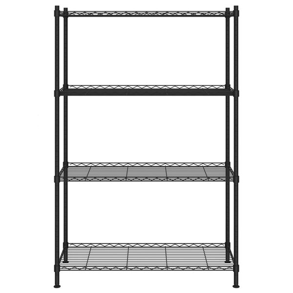 vidaXL 4-Tier Storage Shelf 90x35x137 cm Black 200 kg
