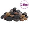 vidaXL Polished Pebbles 25 kg Mixed Colour 5-8 cm