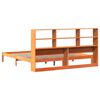 vidaXL Bookcase Bed without Mattress Wax Brown 180x200 cm Super King Solid Wood Pine