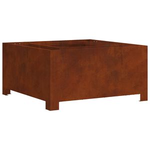 vidaXL Fire Pit Brown 80 x 80 x 40 cm Weathering Steel