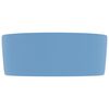 vidaXL Luxury Wash Basin Round Matt Light Blue 40x15 cm Ceramic