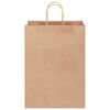 vidaXL Paper Bags 50 pcs with Handles Brown 32x17x44 cm