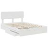 vidaXL Storage Bed with Headboard White 150 x 200 cm Engineered Wood