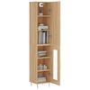 vidaXL Highboard Sonoma Oak 34.5x34x180 cm Engineered Wood