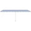 vidaXL Freestanding Manual Retractable Awning 600x300 cm Blue/White