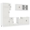 vidaXL 8 Piece Kitchen Cabinet Set Lucca High Gloss White Engineered Wood