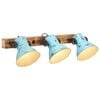 vidaXL Wall Lamp 25 W Distressed Blue 65x25 cm E27