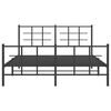 vidaXL Metal Bed Frame without Mattress with Footboard Black 150x200cm