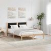 vidaXL Bed Frame with Headboard Black 140 x 200 cm Solid Pine Wood