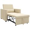vidaXL Single Sofa Bed Reclining Cream 90 x 165 x 87 cm Fabric