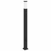 vidaXL Bollard Light with Sensor&Outlet 110 cm Black IP44
