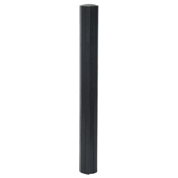 vidaXL Rug Rectangular Black 70x200 cm Bamboo