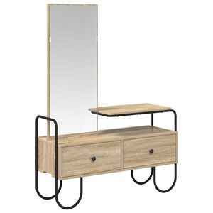 vidaXL Dressing Table Sonoma Oak 100 x 36.5 x 136 cm Engineered Wood