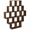 vidaXL Wall Shelf Smoked Oak 120 x 20 x 136 cm Engineered Wood