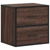 vidaXL Wall-mounted Bedside Cabinets 2 pcs Brown Oak 40x31x39.5 cm
