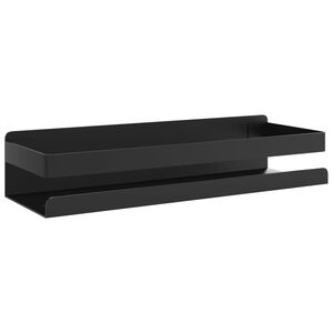 vidaXL Shower Shelf Matt Black 30x10x6 cm Brushed 304 Stainless Steel