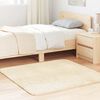 vidaXL Shaggy Rug High Pile NAVARRA Cream 120x120 cm Polyester
