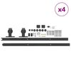vidaXL Sliding Door Hardware Kit 400 cm Steel Black