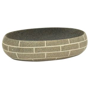 vidaXL Countertop Basin Multicolour Oval 59x40x15 cm Ceramic
