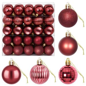 vidaXL Christmas Ball Set 100 pcs Wine Red 4 cm Polystyrene