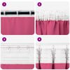 vidaXL Blackout Curtains with Rings 2 pcs Bright Pink 245 x 140 cm