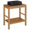 vidaXL Vanity Cabinet With Sink | Black | Solid teak wood | Medium