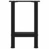 vidaXL Coffee Table Legs Black 2 pcs 38x(42-43) cm Steel