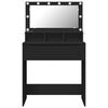 vidaXL Bedroom Dressing Tables with Drawer Black 80 x 39.6 x 135 cm