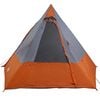 vidaXL Camping Tent Grey and Orange 482 x 360 x 227 cm Taffeta