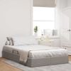vidaXL Storage Bed with Mattress Taupe 120 x 200 cm Fabric