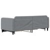 vidaXL Daybed with Trundle&Drawers without Mattress Light Grey 90x190 cm Single