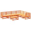 vidaXL 7 Piece Garden Sofa Set Wax Brown Solid Wood Pine