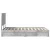vidaXL Storage Bed Concrete Grey 135 x 190 cm Engineered Wood
