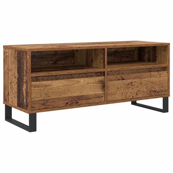 vidaXL TV Cabinet with Drawer Old Wood 100 x 34.5 x 44.5 cm