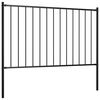 vidaXL Fence Panel with Posts Powder-coated Steel 1.81x1 m Black