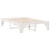 vidaXL Bed Frame White 150 x 200 cm Solid Pine Wood