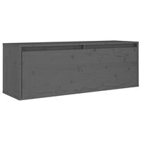 vidaXL Wall Cabinet Grey 100x30x35 cm Solid Wood Pine