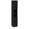 vidaXL Bathroom Furniture Set with Door 3 pcs Black 30 x 30 x 179.5 cm