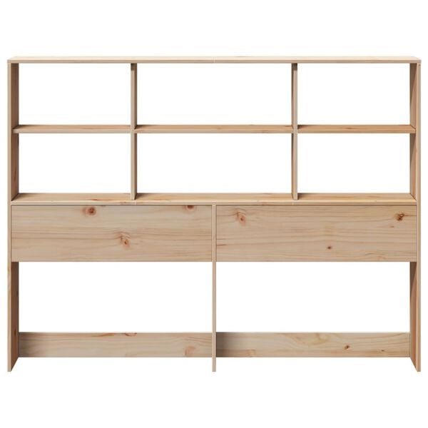 vidaXL Headboard with Storage 140 cm Solid Wood Pine
